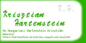 krisztian hartenstein business card