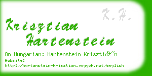 krisztian hartenstein business card